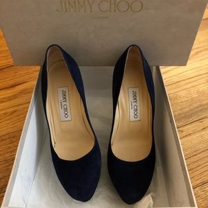 Jimmy Choo Blue Suede Heels